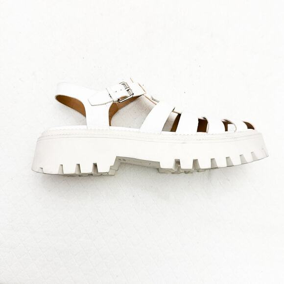 Dolce Vita Loera White Womens Cage Platform Leather Sandal Size 10 - Picture 5 of 5